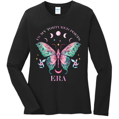 In My Tortured Poets Era Butterfly Ttpd Ladies Long Sleeve Shirt