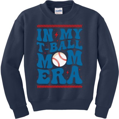 In My Tball Mom Era Baseball Mom Groovy MotherS Day Kids Sweatshirt