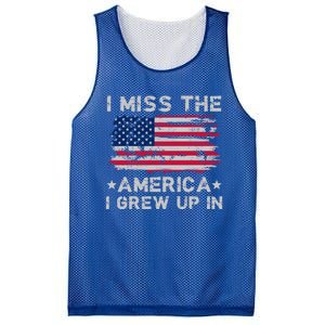 I Miss The America I Grew Up In American Flag Patriotic Meaningful Gift Mesh Reversible Basketball Jersey Tank