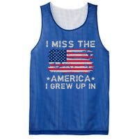 I Miss The America I Grew Up In American Flag Patriotic Meaningful Gift Mesh Reversible Basketball Jersey Tank