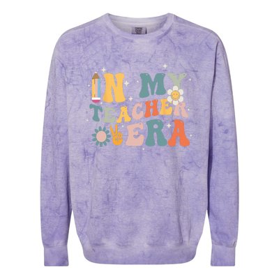 In My Teacher Era First Day Of School Teacher Back To School Colorblast Crewneck Sweatshirt