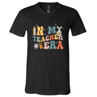 In My Teacher Era First Day Of School Teacher Back To School V-Neck T-Shirt