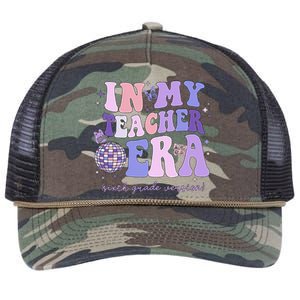 In My Teacher Era Sixth Grade Version 6th Grade Teacher Era Retro Rope Trucker Hat Cap