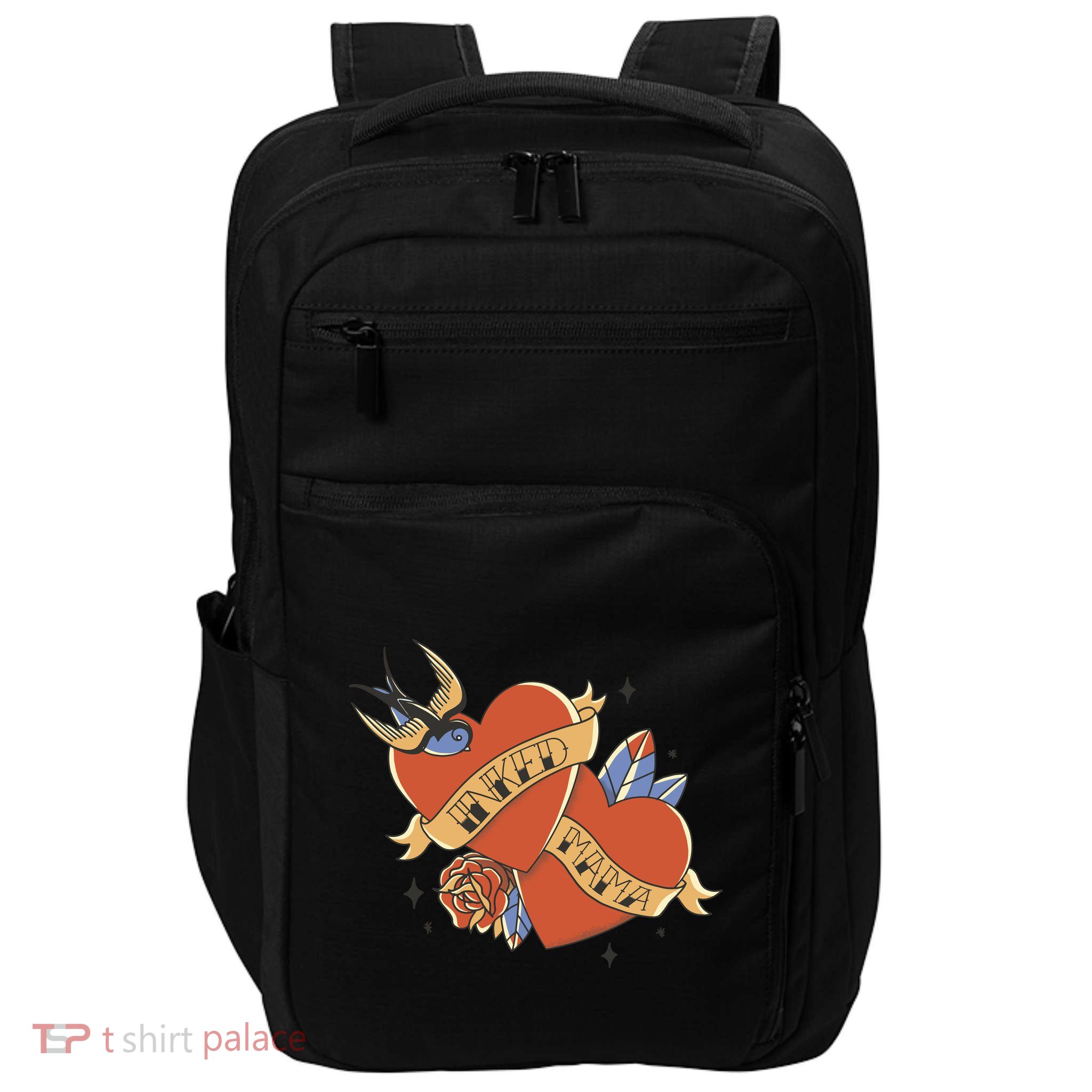 Inked Mama Tattoo Heart Impact Tech Backpack