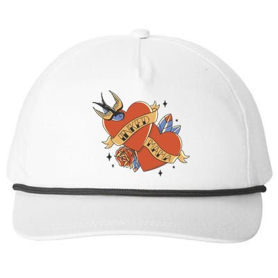 Inked Mama Tattoo Heart Snapback Five-Panel Rope Hat