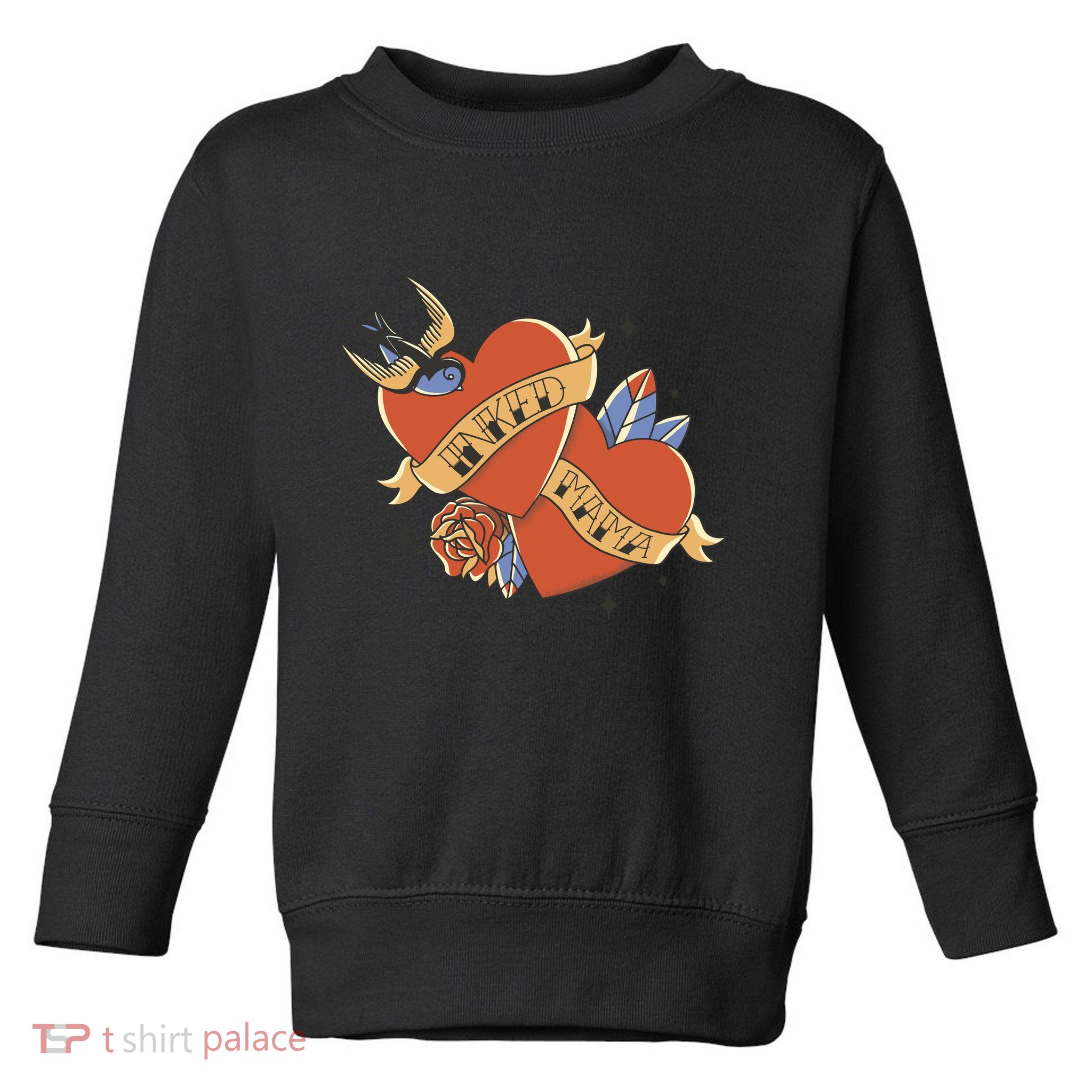 Inked Mama Tattoo Heart Toddler Sweatshirt