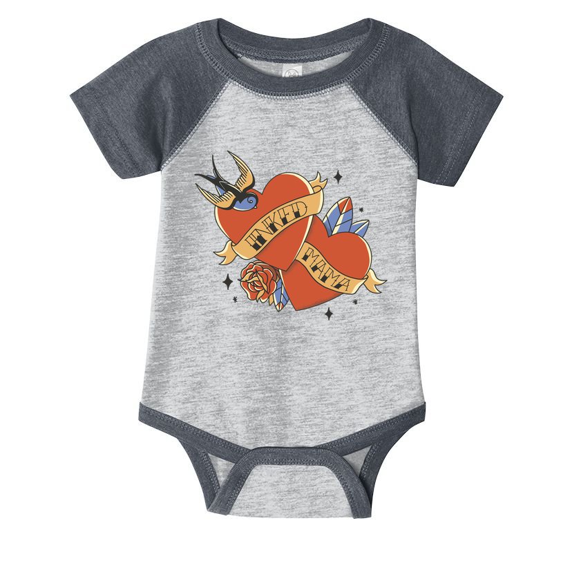 Inked Mama Tattoo Heart Infant Baby Jersey Bodysuit