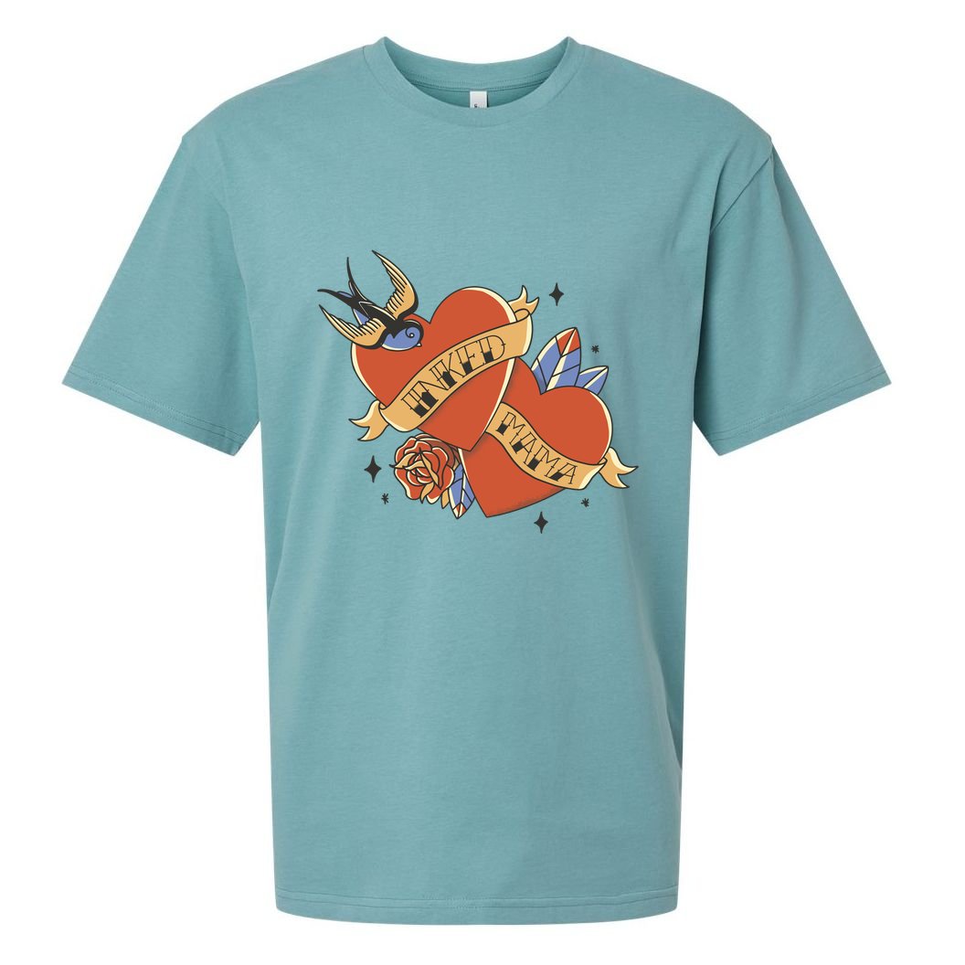 Inked Mama Tattoo Heart Sueded Cloud Jersey T-Shirt