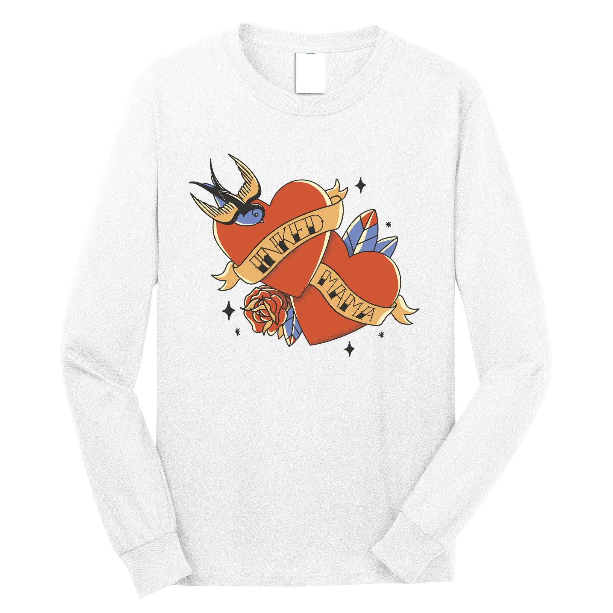 Inked Mama Tattoo Heart Long Sleeve Shirt