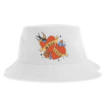 Inked Mama Tattoo Heart Sustainable Bucket Hat