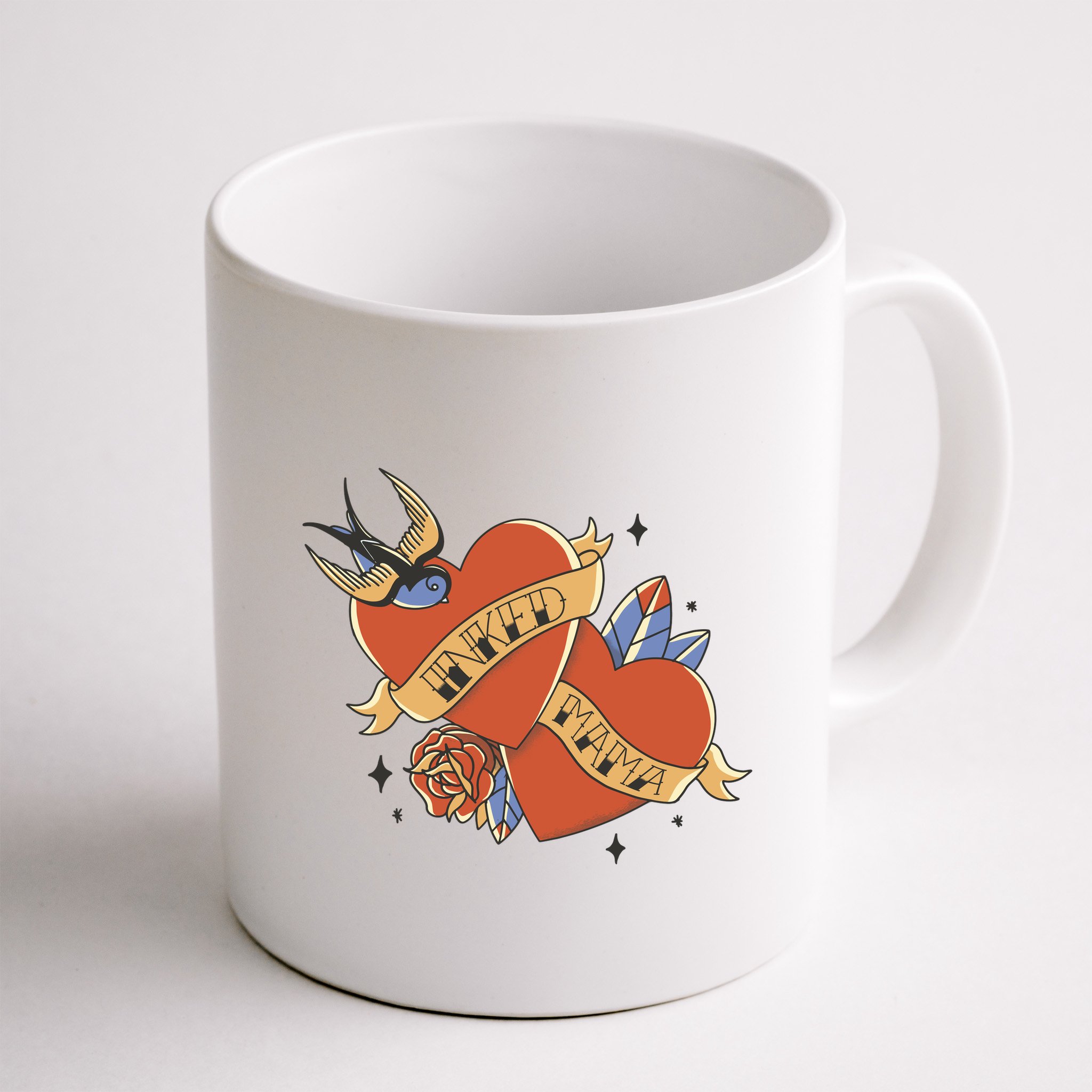 Inked Mama Tattoo Heart Mug