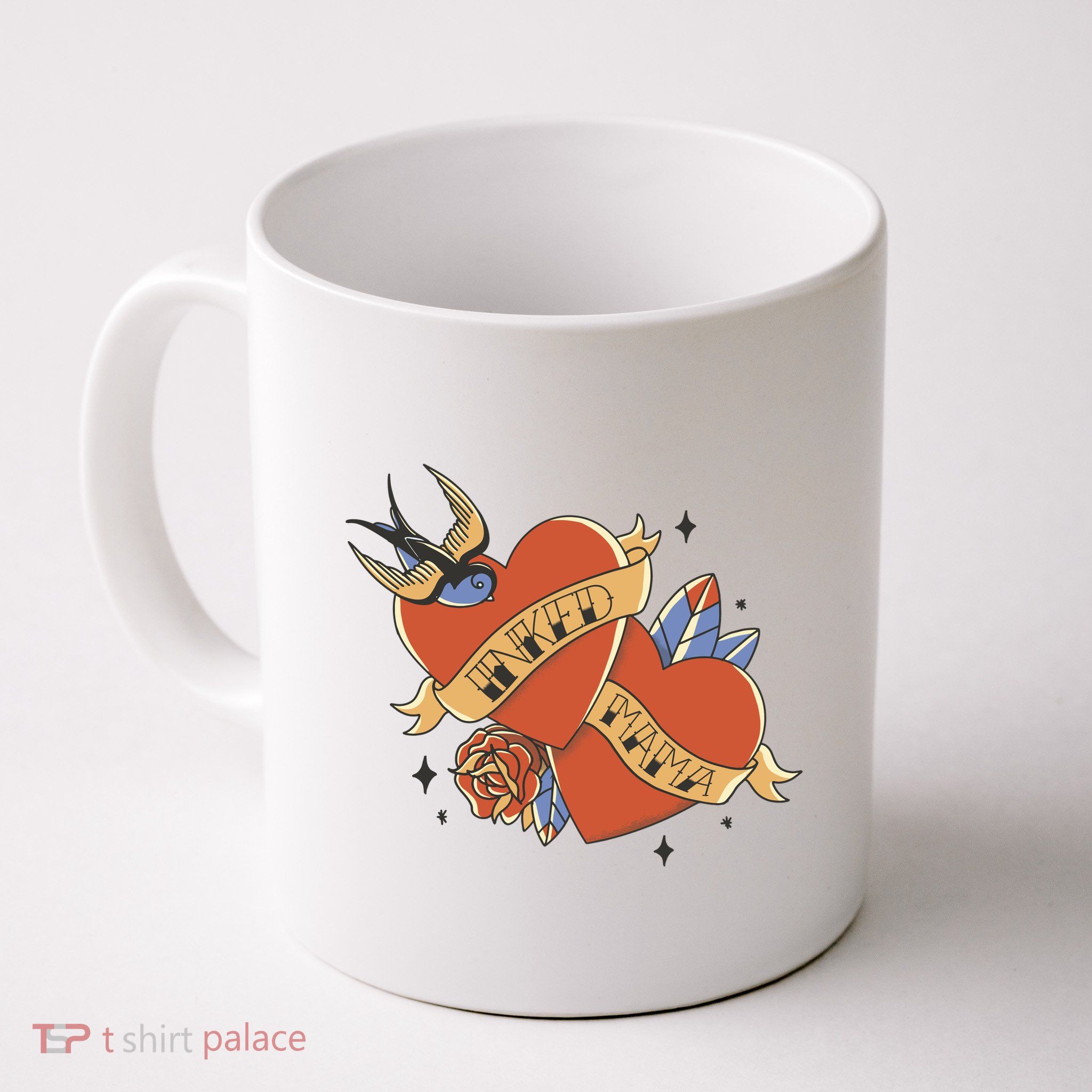 Inked Mama Tattoo Heart Mug