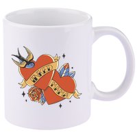 Inked Mama Tattoo Heart 11oz C Handle Ceramic Mug