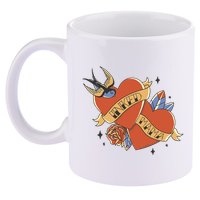 Inked Mama Tattoo Heart 11oz C Handle Ceramic Mug