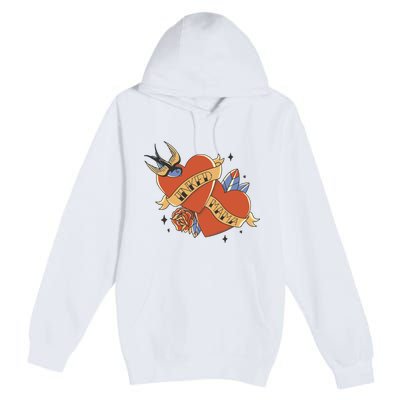 Inked Mama Tattoo Heart Premium Pullover Hoodie