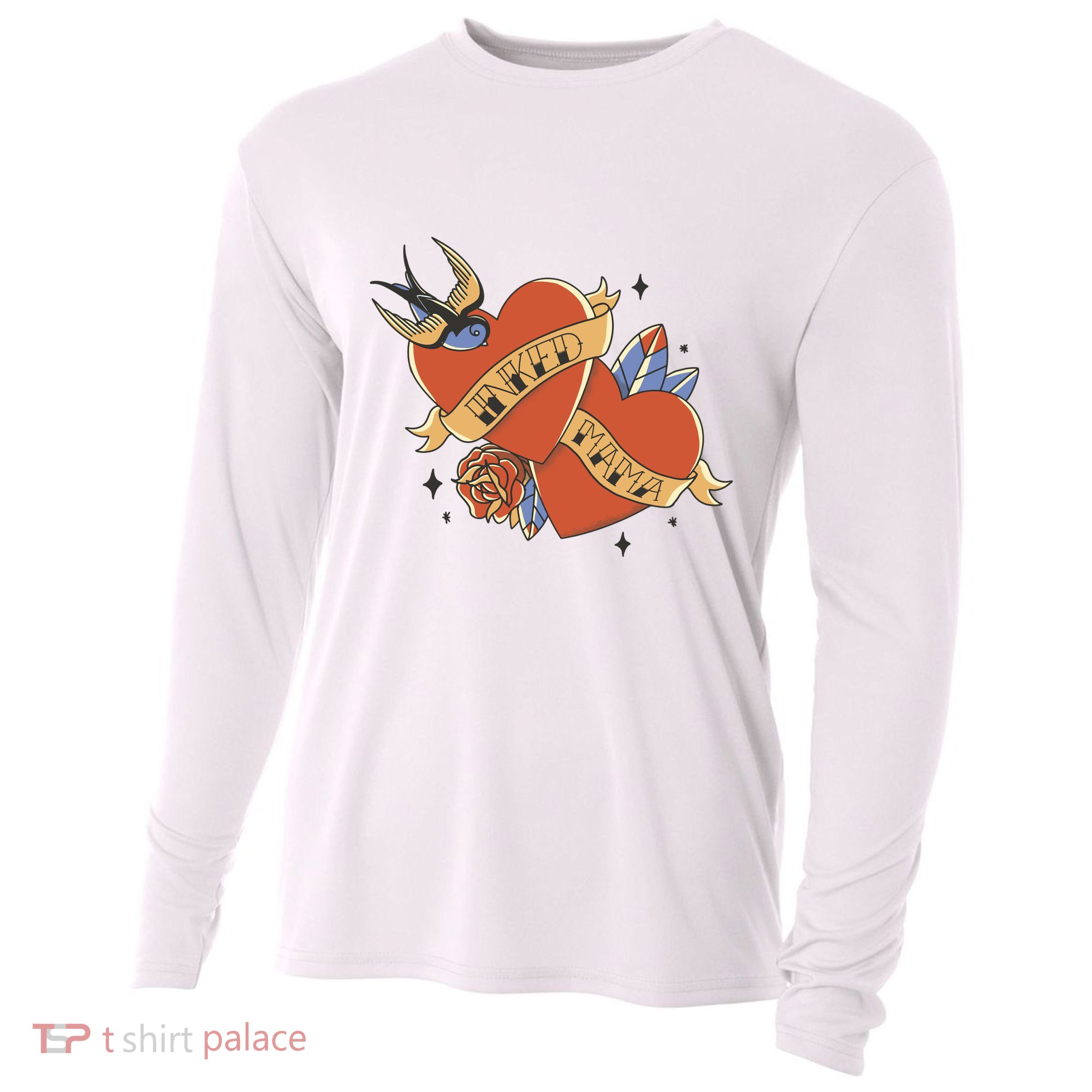Inked Mama Tattoo Heart Cooling Performance Long Sleeve Crew