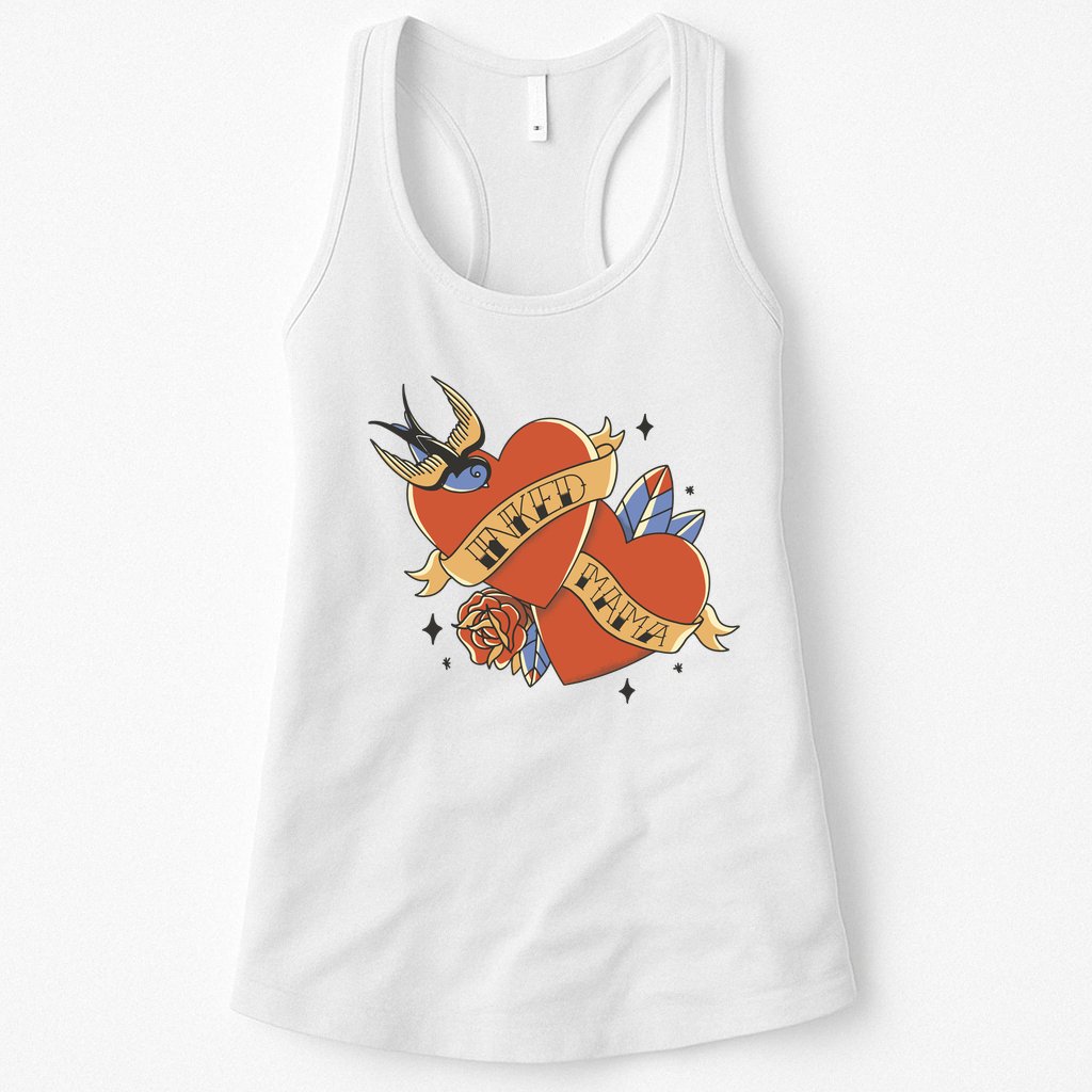 Inked Mama Tattoo Heart Womens Tank Top