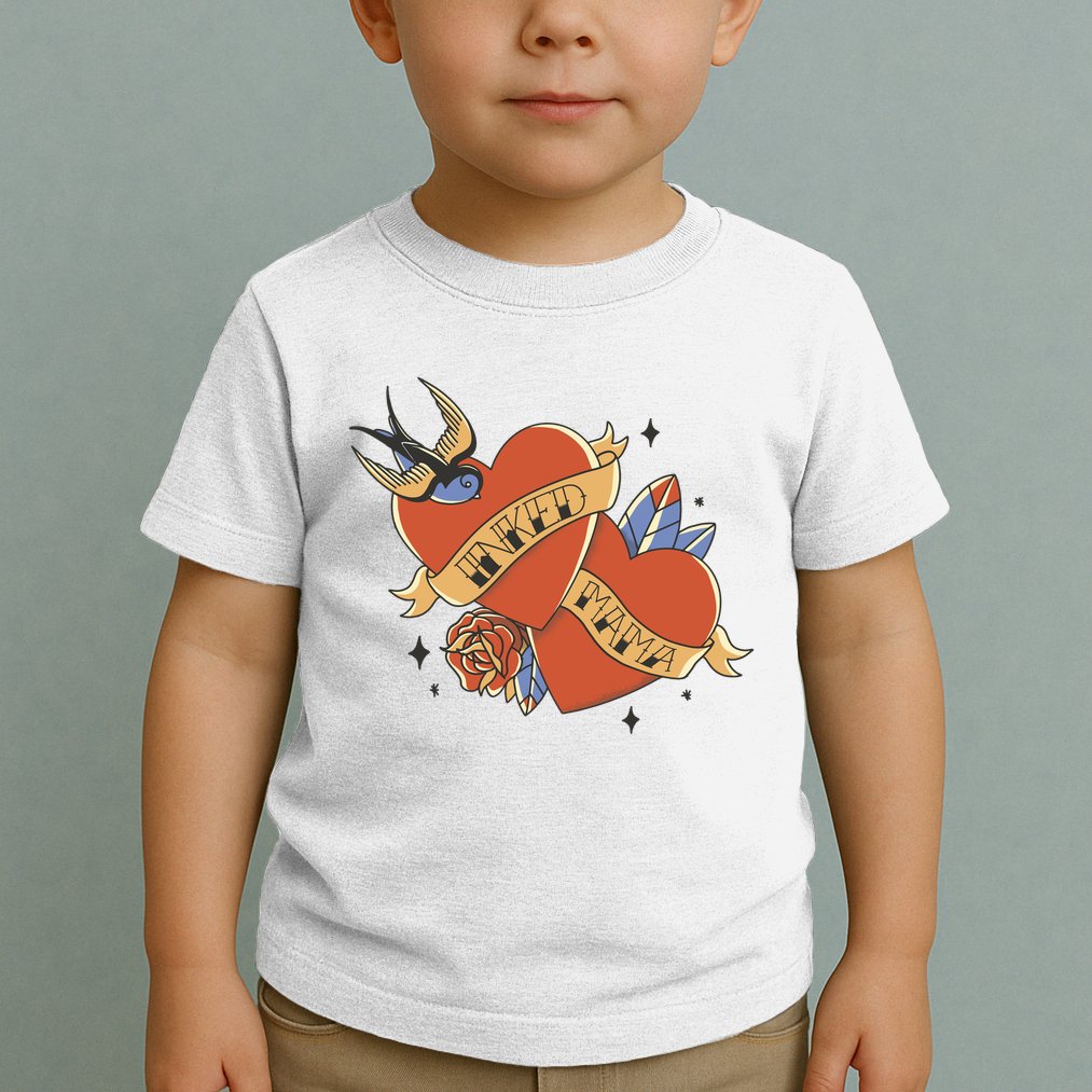 Inked Mama Tattoo Heart Toddler T-Shirt