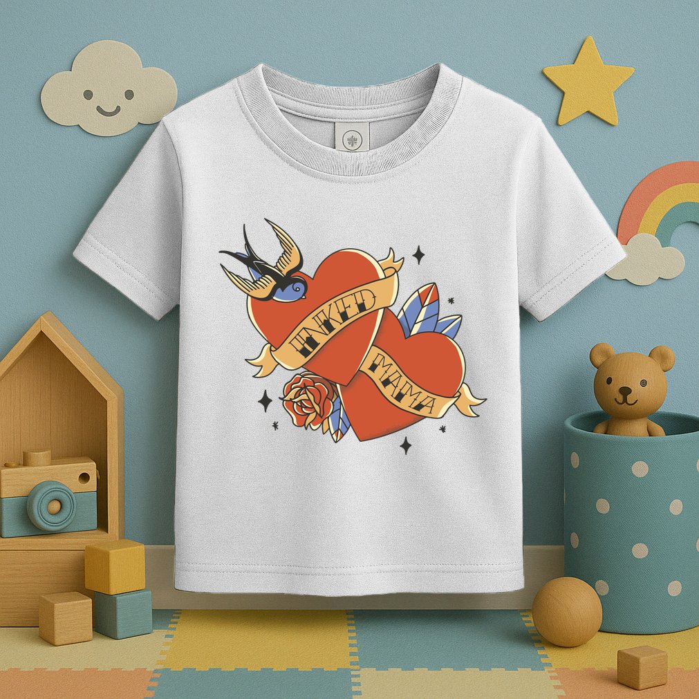 Inked Mama Tattoo Heart Toddler T-Shirt