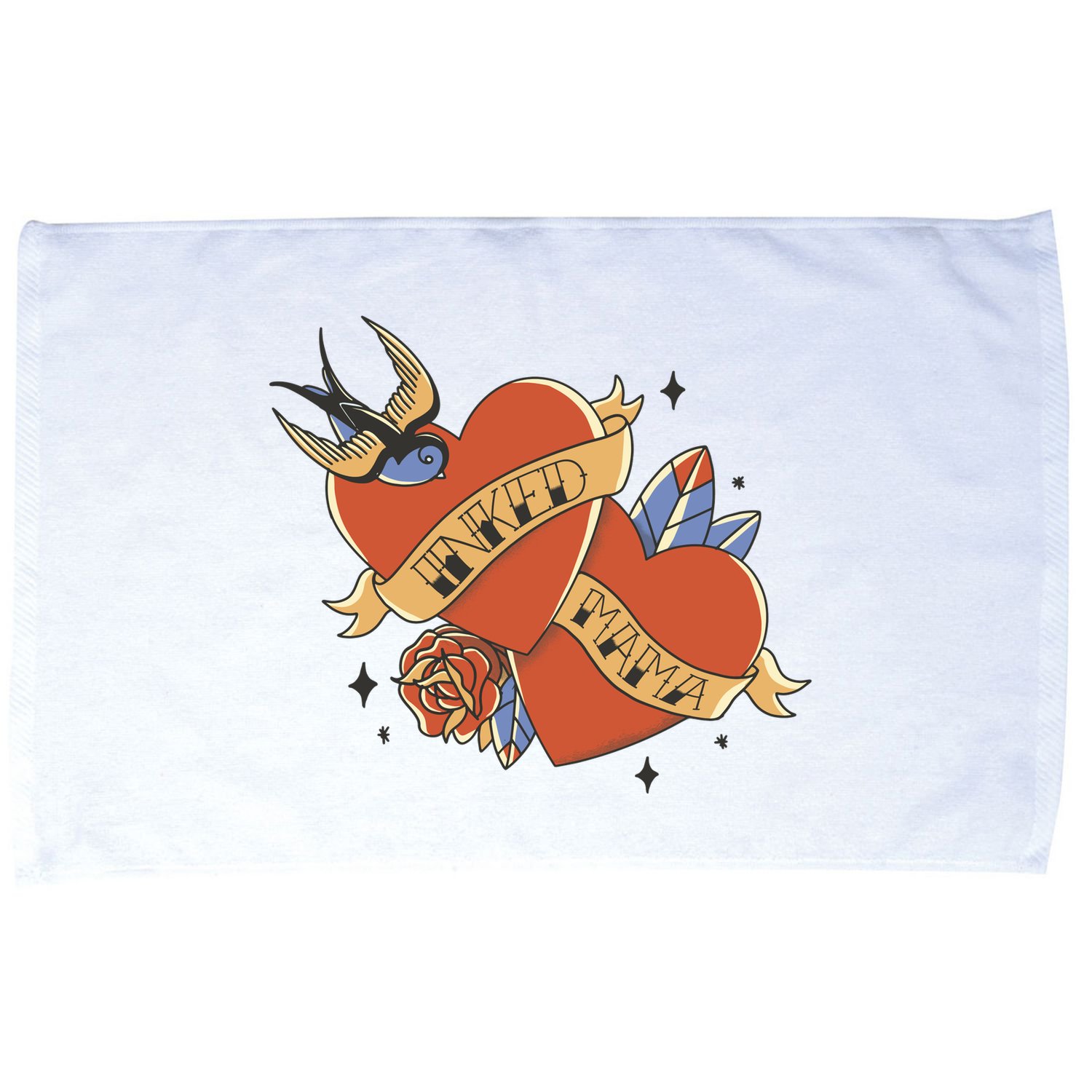 Inked Mama Tattoo Heart Microfiber Hand Towel