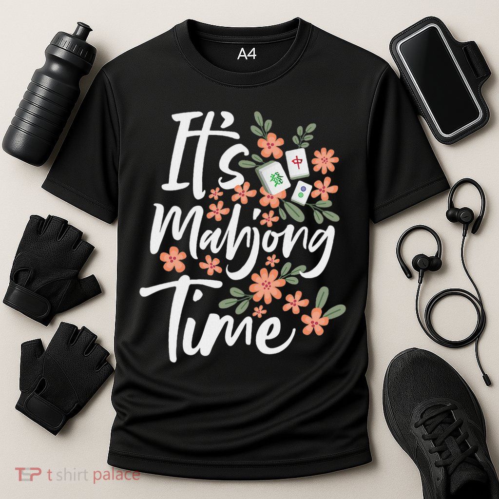 It's Mahjong Time Gambling Chinese Game Casino Player Performance Shirt