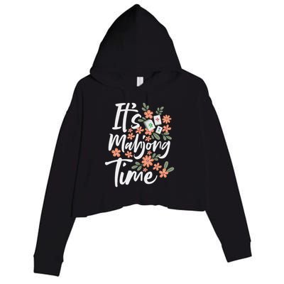 It's Mahjong Time Gambling Chinese Game Casino Player Crop Fleece Hoodie