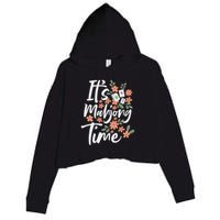 It's Mahjong Time Gambling Chinese Game Casino Player Crop Fleece Hoodie