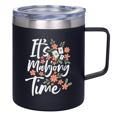 It's Mahjong Time Gambling Chinese Game Casino Player 12oz Stainless Steel Coffee Mug