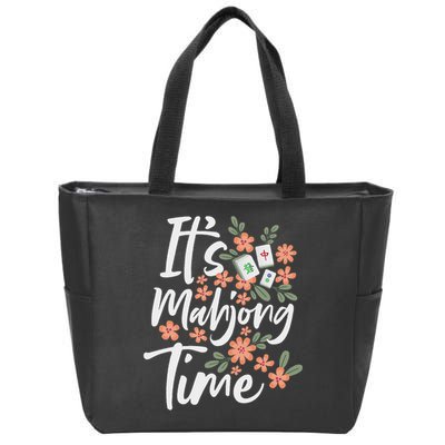 It's Mahjong Time Gambling Chinese Game Casino Player Zip Tote Bag