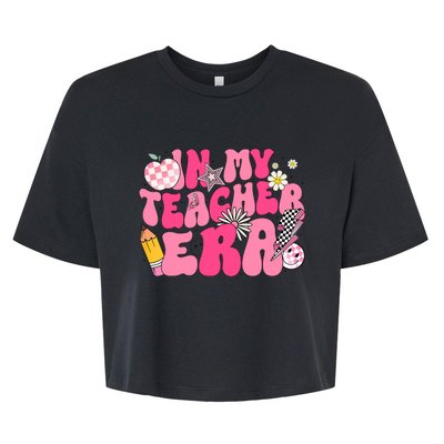 In My Teacher Era First Day Of School Back To School Bella+Canvas Jersey Crop Tee