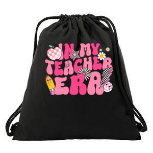 In My Teacher Era First Day Of School Back To School Drawstring Bag