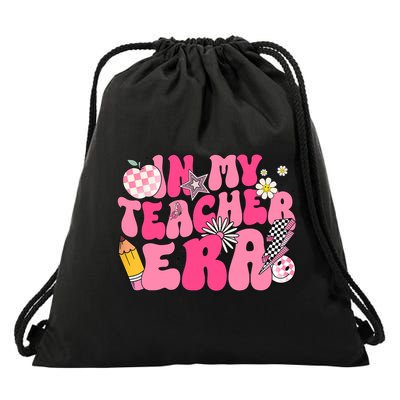 In My Teacher Era First Day Of School Back To School Drawstring Bag