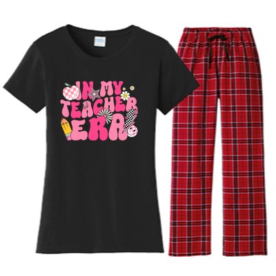 In My Teacher Era First Day Of School Back To School Women's Flannel Pajama Set