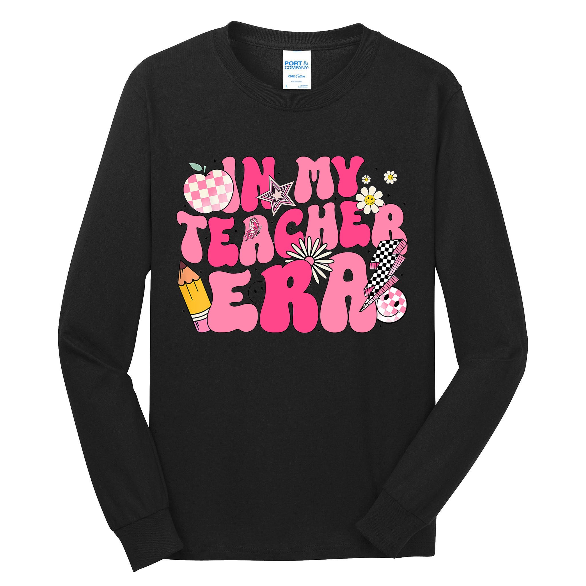 In My Teacher Era First Day Of School Back To School Tall Long Sleeve T-Shirt