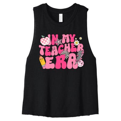 In My Teacher Era First Day Of School Back To School Women's Racerback Cropped Tank