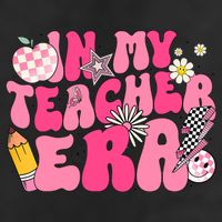 In My Teacher Era First Day Of School Back To School Golf Towel