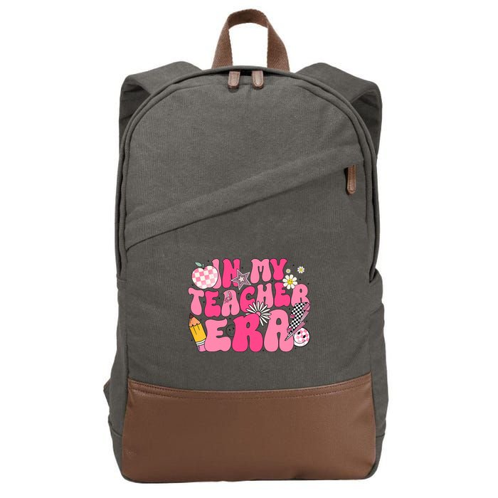 In My Teacher Era First Day Of School Back To School Cotton Canvas Backpack