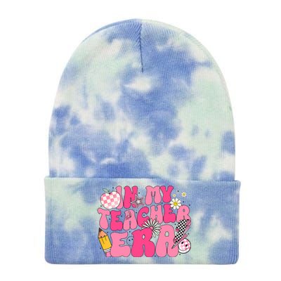 In My Teacher Era First Day Of School Back To School Tie Dye 12in Knit Beanie