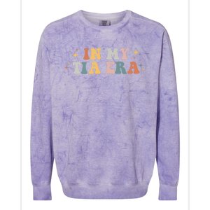 In My Tia Era Retro Groovy Funny Cool Aunt Auntie Club Premium Colorblast Crewneck Sweatshirt