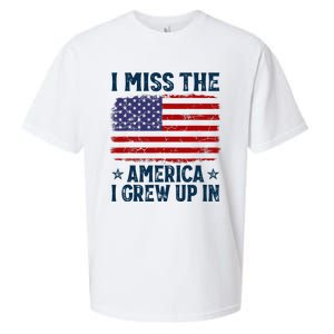 I Miss The America I Grew Up In American Patriotic Us Flag Sueded Cloud Jersey T-Shirt