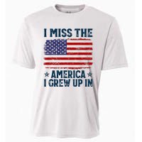 I Miss The America I Grew Up In American Patriotic Us Flag Cooling Performance Crew T-Shirt