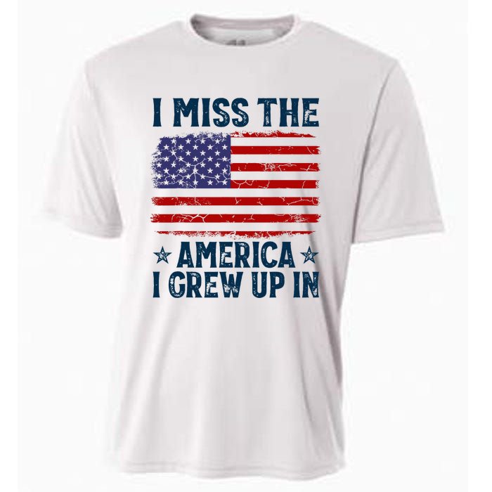 I Miss The America I Grew Up In American Patriotic Us Flag Cooling Performance Crew T-Shirt