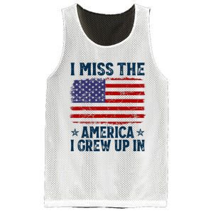 I Miss The America I Grew Up In American Patriotic Us Flag Mesh Reversible Basketball Jersey Tank