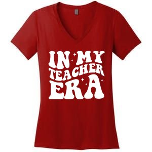 In My Teacher Era Women's V-Neck T-Shirt