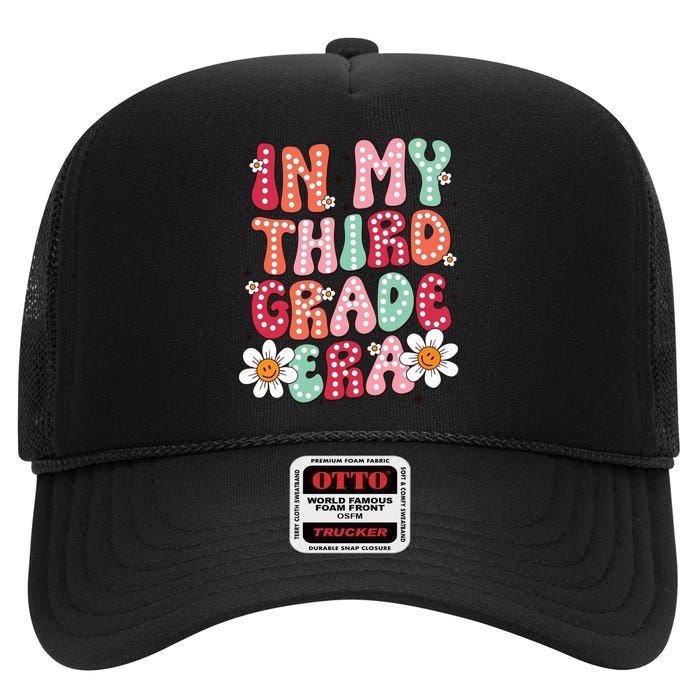 In My Third Grade Era 3rd Grade Girl Teacher Back To School High Crown Mesh Back Trucker Hat