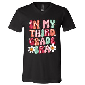 In My Third Grade Era 3rd Grade Girl Teacher Back To School V-Neck T-Shirt