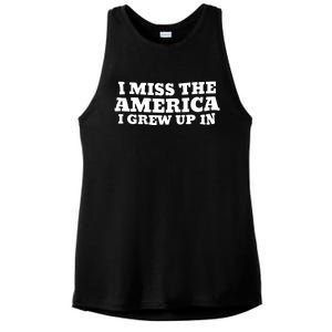 I Miss The America I Grew Up In Ladies PosiCharge Tri-Blend Wicking Tank