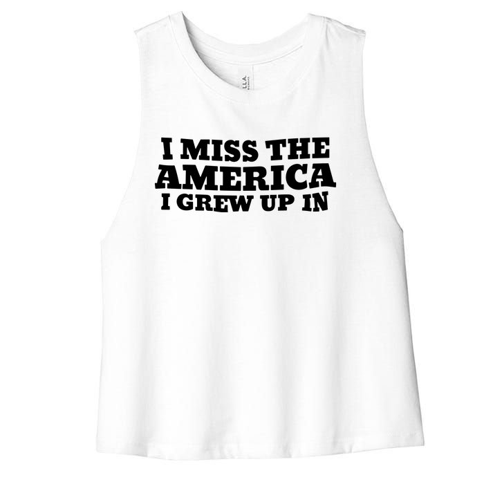 I Miss The America I Grew Up In Women's Racerback Cropped Tank