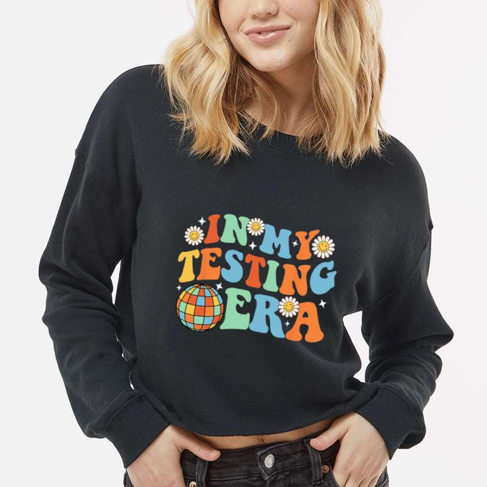In My Testing Era Testing Day Cropped Pullover Crew