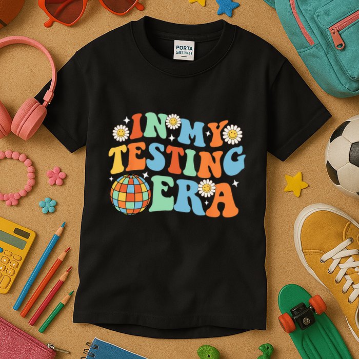 In My Testing Era Testing Day Kids T-Shirt